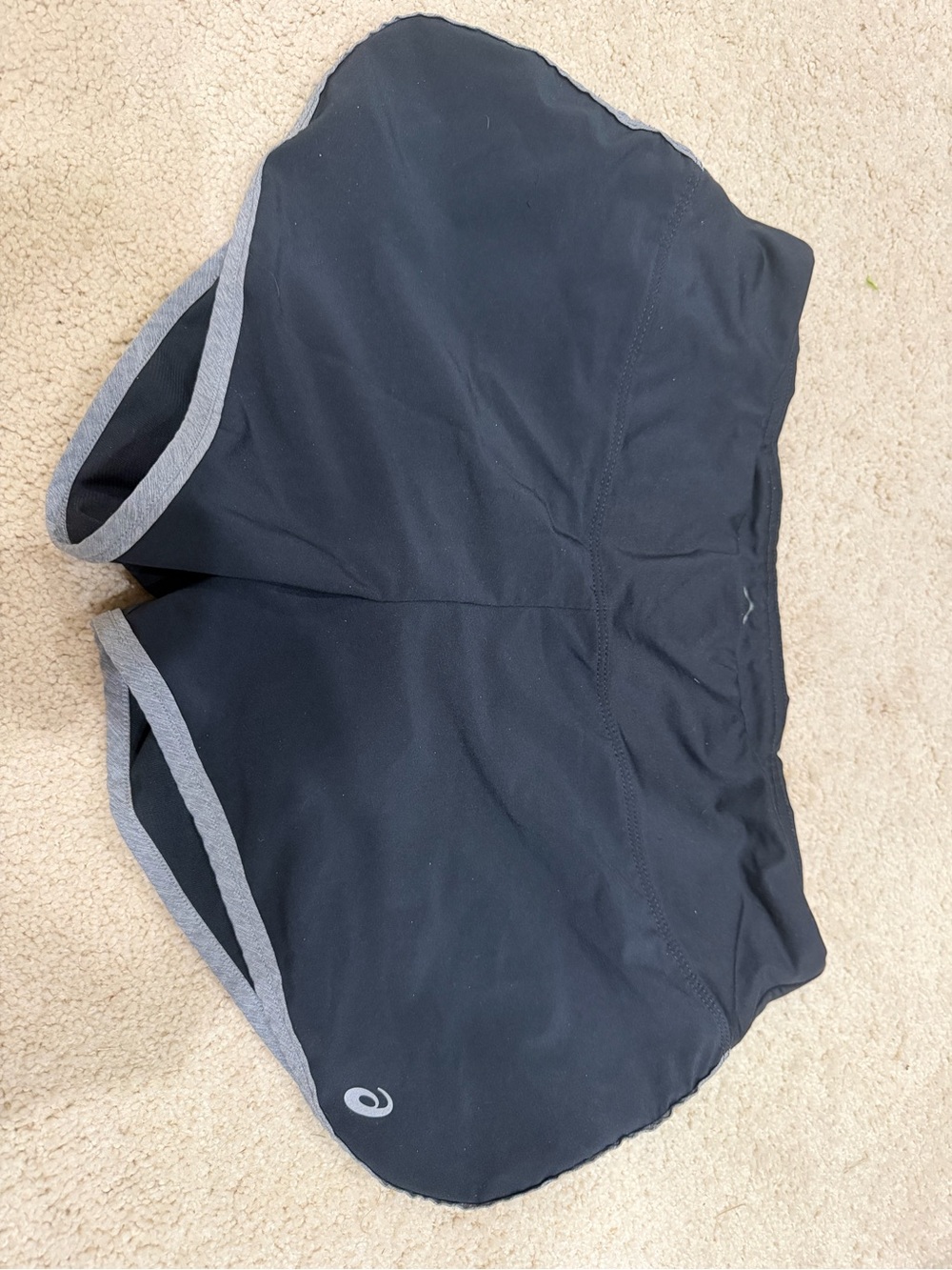 Asics Every Sport Short Black Women's Athletic Shorts with Gray Trim